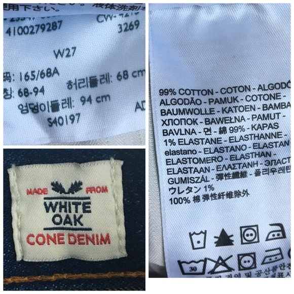 Levi’s White Oak Cone Rolled Cuff High Rise Denim Jean Shorts Size 27 - Picture 6 of 17